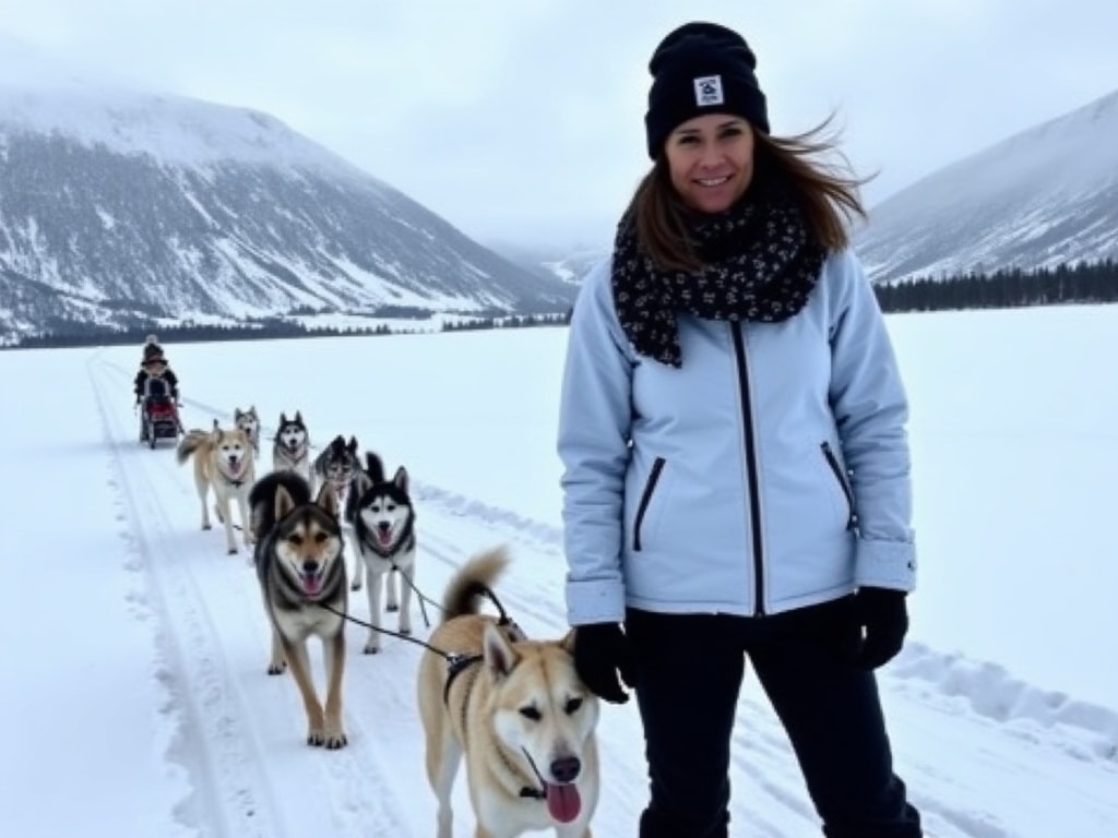 Dog sledding in Alaska